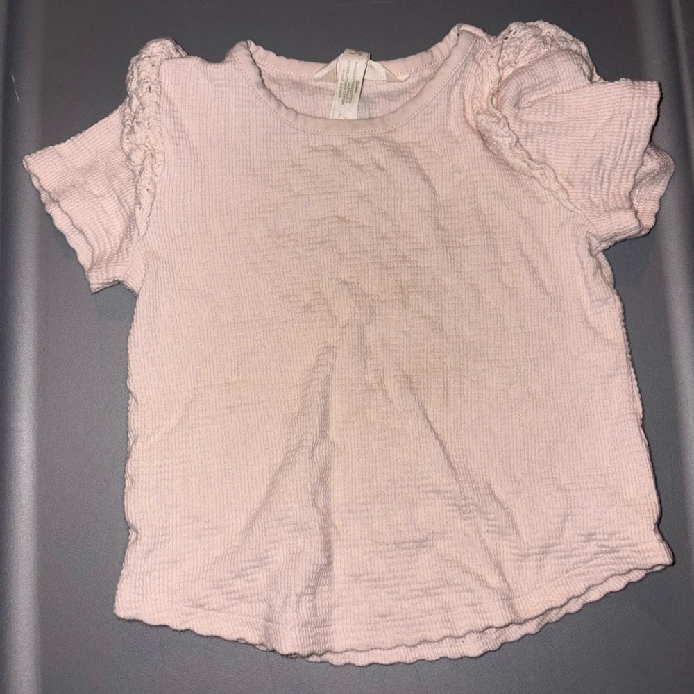 Matilda Jane Light Pink Ruffled Sleeve Tee
